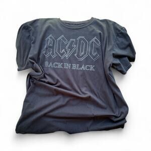 AC/DC Back in Black 100% Cotton T-Shirt size 2XL Unisex